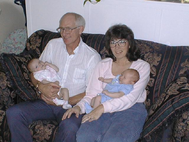 This is me & Hayden with Gramma & Grampa!